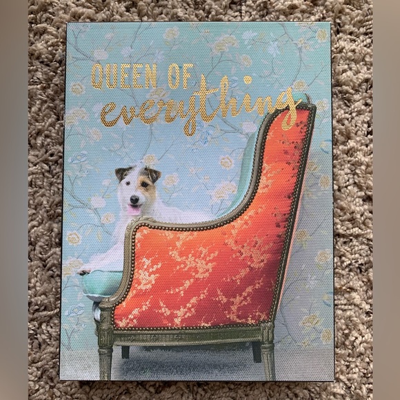 STUDIO BY DEMDACO “Queen Of Everything” Puppy Wall Frame Never Used - Picture 2 of 5